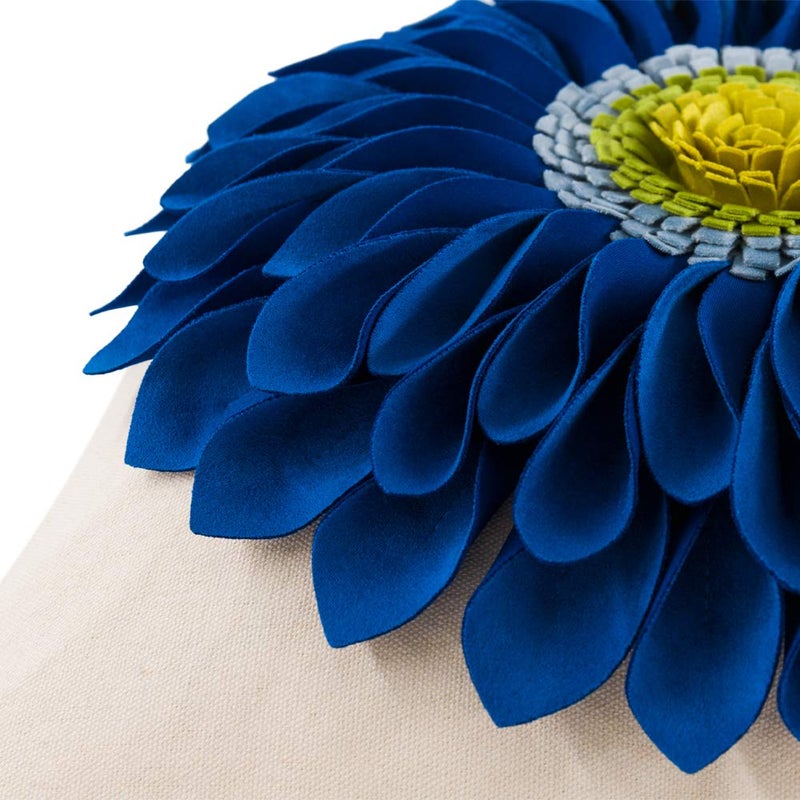 OiseauVoler Decorative Throw Pillow Case 3D Sunflowers Cushion Cover Handmade Canvas Pillowcase Home Sofa Car Bed Room Decor 18 x 18 Inch - Image 4